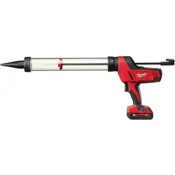 Milwaukee C18PCG/600T-201B 18v Caulking Gun 600ml Transparent Tube