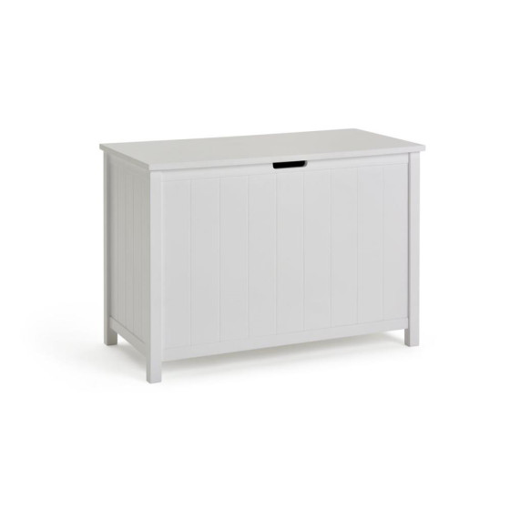 Home T&G 120 Litre Wooden Laundry Bench - White
