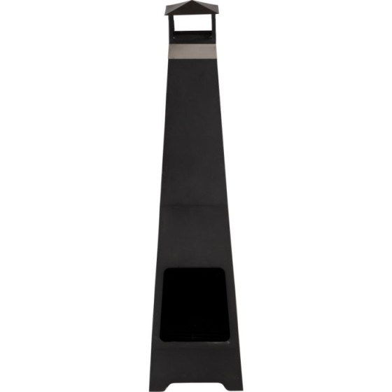 La Hacienda Contemporary Tall Steel Chiminea