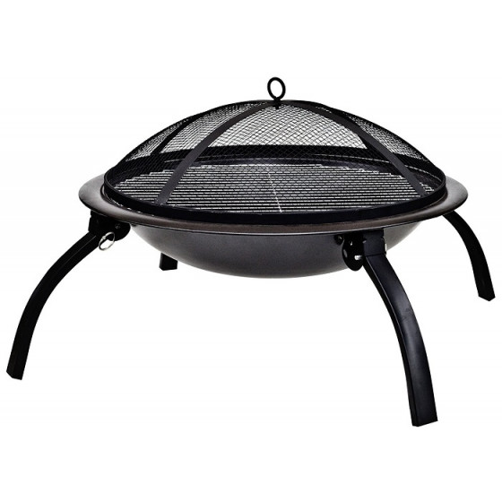 La Hacienda 58106 Camping Firebowl with Grill
