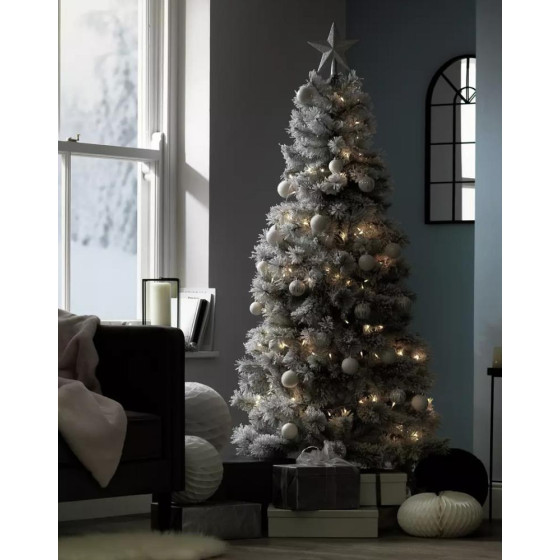 Habitat 6ft Cashmere Frosted Christmas Tree - Grey