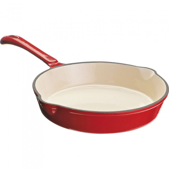Living 20cm Cast Iron Frying Pan - Red