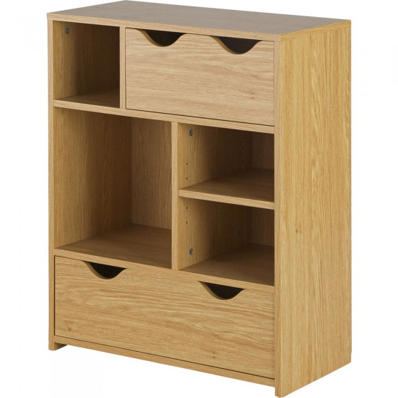 Ashley Multifunctional Shelf/Drawer Storage Unit - Oak Effect