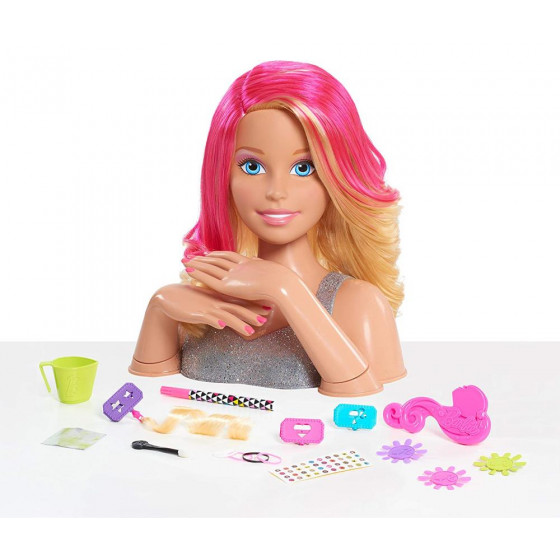 Barbie Deluxe Styling Head - Blonde To Pink