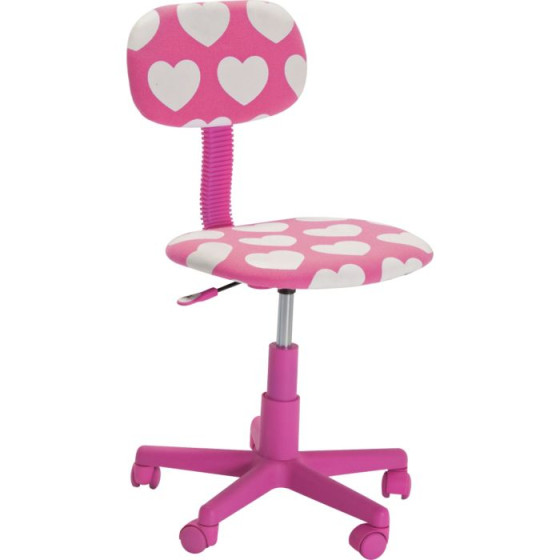 Pink Hearts Gas Lift Chair