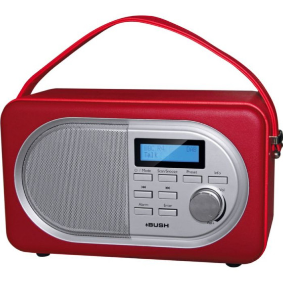Bush DAB Leather Radio - Red