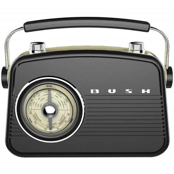 Bush Classic Retro Mini FM Radio - Black (Unit Only)