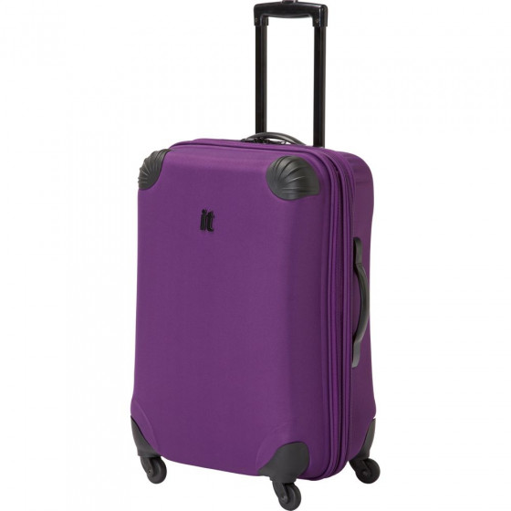 IT Frameless Medium Expandable 4 Wheel Suitcase - Purple