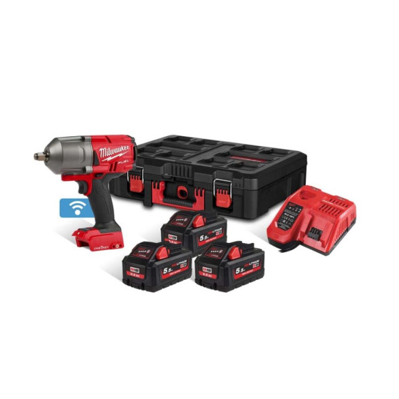 Milwaukee M18ONEFHIWF12-553P 18v One Key Fuel 1/2in Impact Wrench Kit