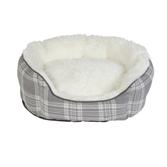 Home Country Check Oval Pet Bed - Large