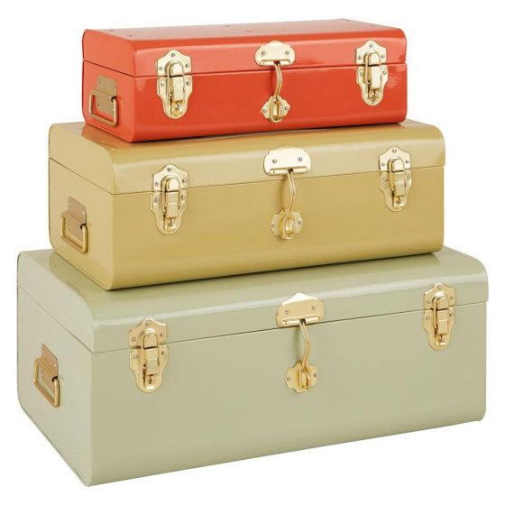 Habitat Set Of 3 Plain Trunks - Multi-Coloured