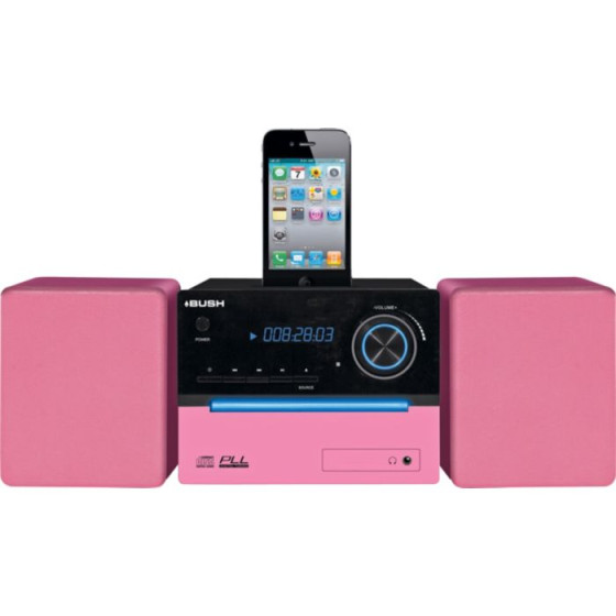 Bush CD Micro System with iPod/iPhone Dock - Pink