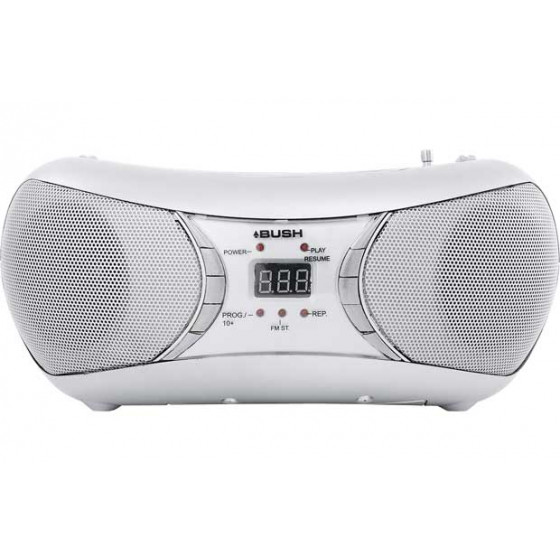 Bush Portable CD & MP3 Player Stereo Boombox - Silver