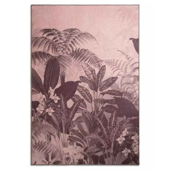 Habitat Floral Print Velvet Rug - Blush Pink - 120X170cm