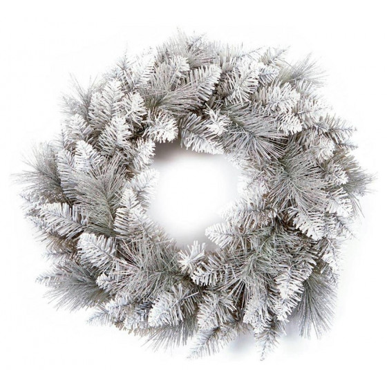 Premier Decorations 50cm Silver Tip Wreath