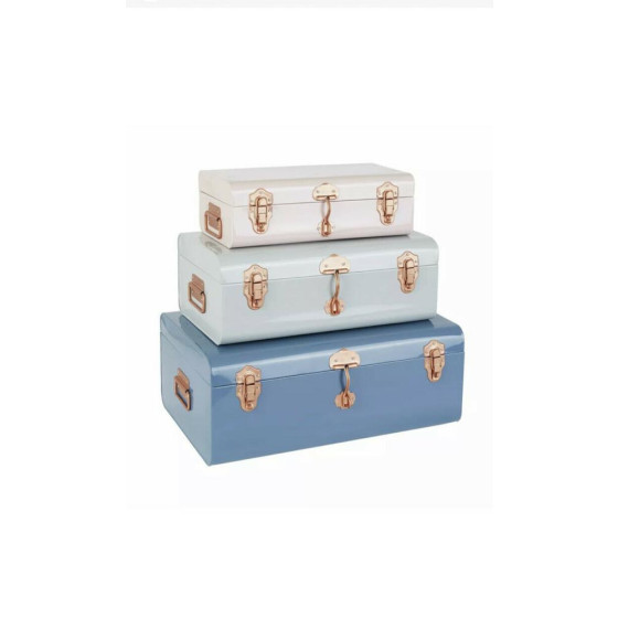 Habitat Set Of 3 Plain Trunks - Multicoloured