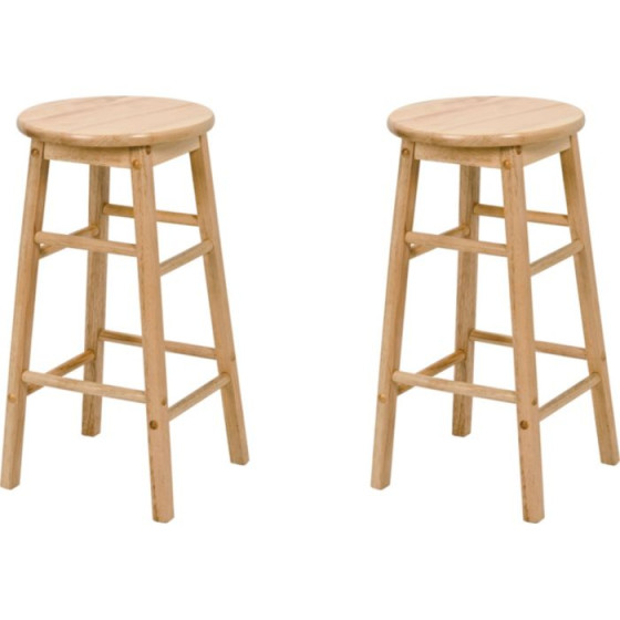 Argos Value Range - Pair of Natural Wooden Kitchen Stools