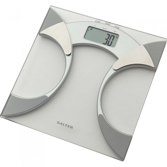 Salter Silver Ultra Slim Glass Body Analyser Scale