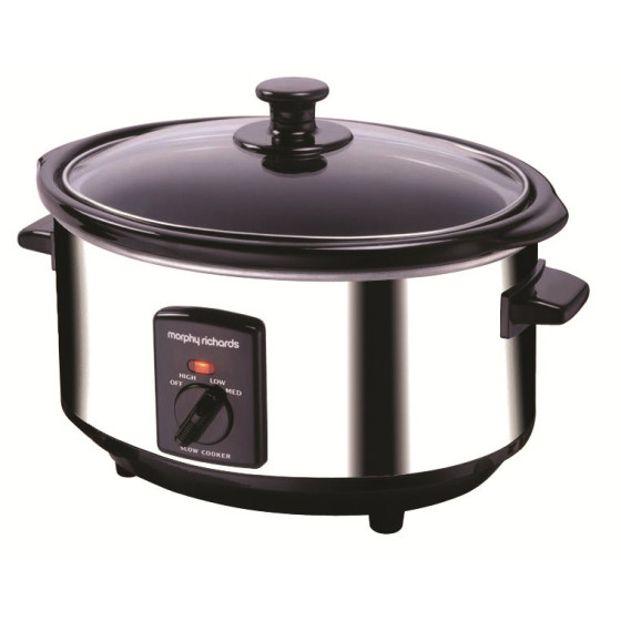 Oval Stainless Steel Slow Cooker 3.5L