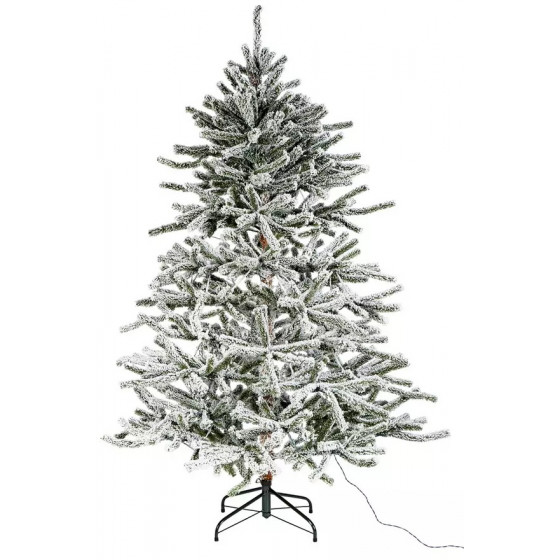 Home Pre-Lit Natural Snowy Christmas Tree - 6ft