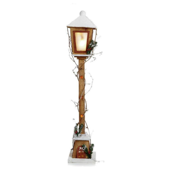 Battery Operated Christmas Lamp Post With LED Lights - Warm White