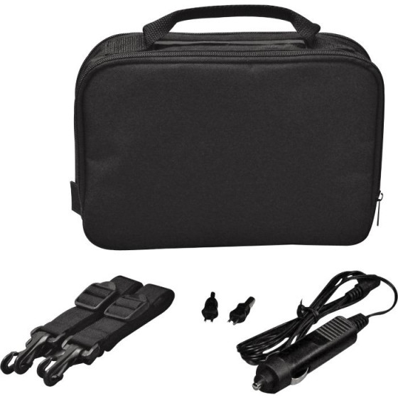 Black Gadget Bag with Car Charger - 10 Inch