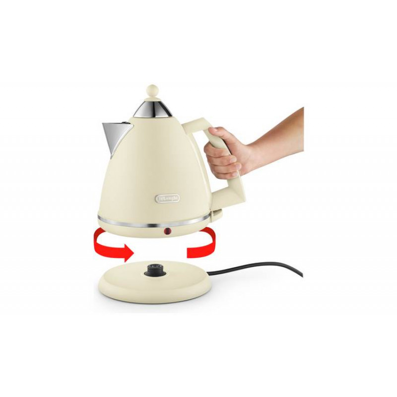 DeLonghi KBX3016.BG Argento Flora 3kw Cordless Jug Kettle Beige GMV
