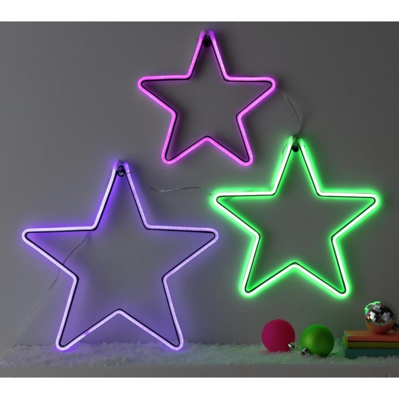 Neon star cheap christmas light