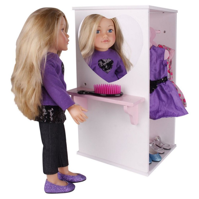 DesignaFriend AllinOne Vanity Wardrobe (Slight Scratches On Mirror