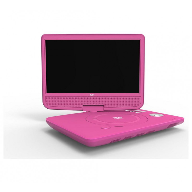 Bush 10 Inch Portable DVD Player Pink Portable DVD Players DVD & Bluray Audio & Video