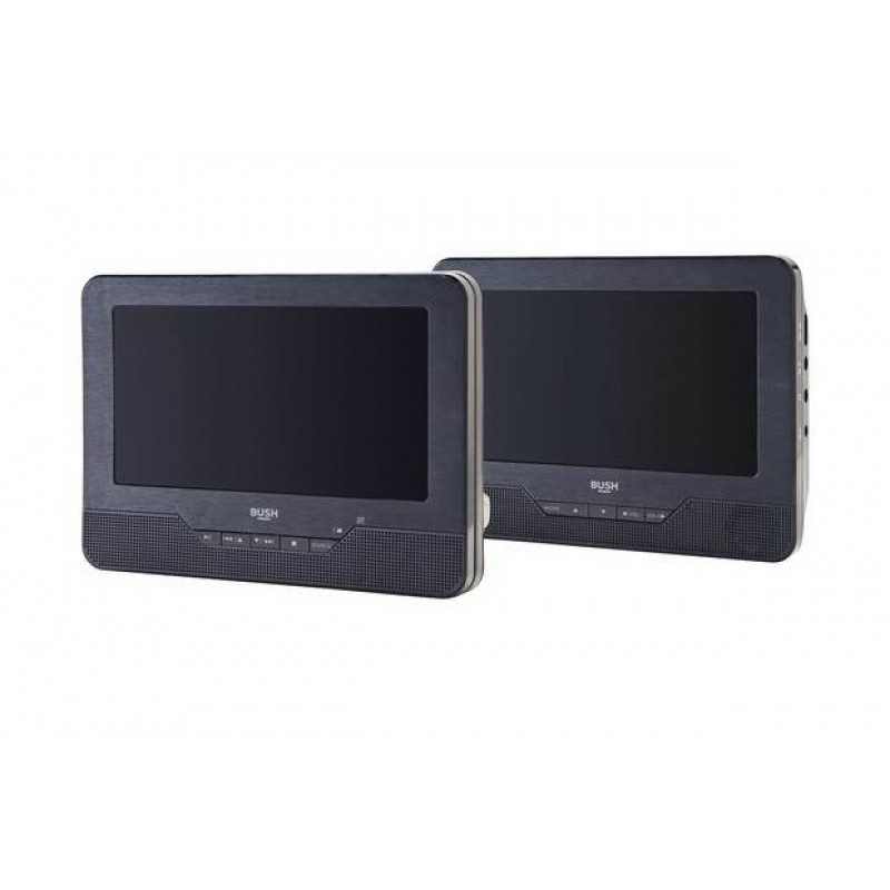 Bush 9 Inch Dual Screen In Car DVD Player (No Car Brackets) Portable