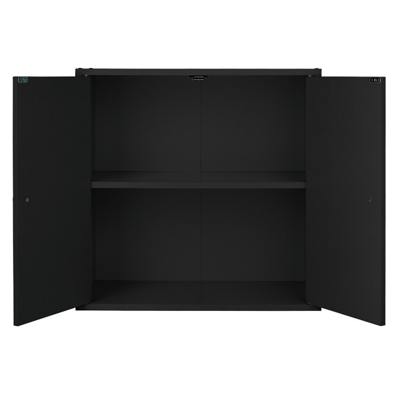 Boston Basic 2 Door Modular Box Black Storage Units Furniture