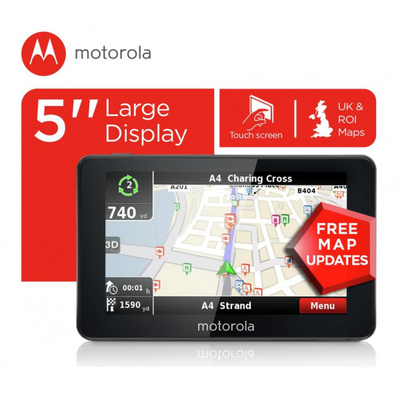 Motorola 5 Inch UK & ROI Sat Nav Car Accessories Travel & Outdoor GMV Trade
