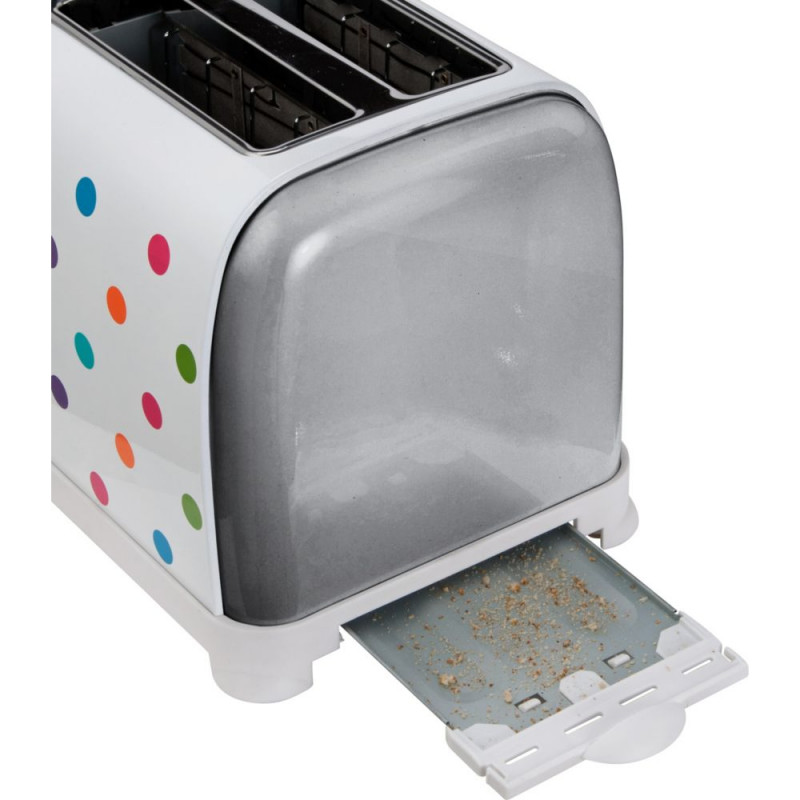 ColourMatch 2 Slice Stainless Steel Toaster Bright Spots Toasters