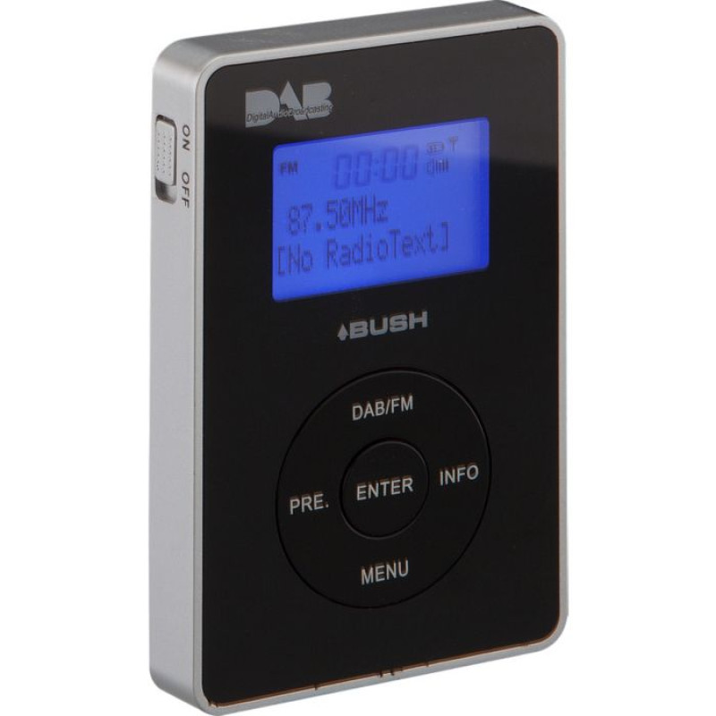 Bush Portable DAB/FM Radio Black DAB Digital Radios Home Audio