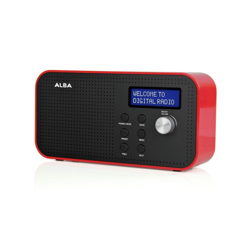 Alba Mono DAB Radio Red Alarm Clocks & Radios Home Audio Audio & Video GMV Trade
