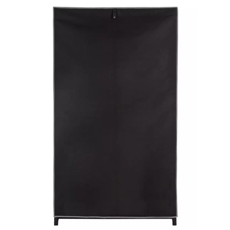 Home Single Fabric Covered Clothes Rail - Black - Storage Units ...