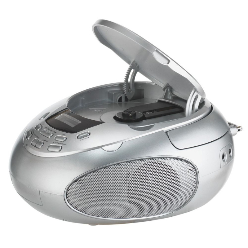 Bush DAB Radio Boombox Silver CD Players & Cassette Players Home