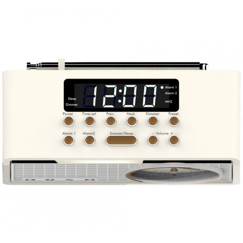 Bush Analogue Classic Clock Radio Cream Alarm Clocks & Radios