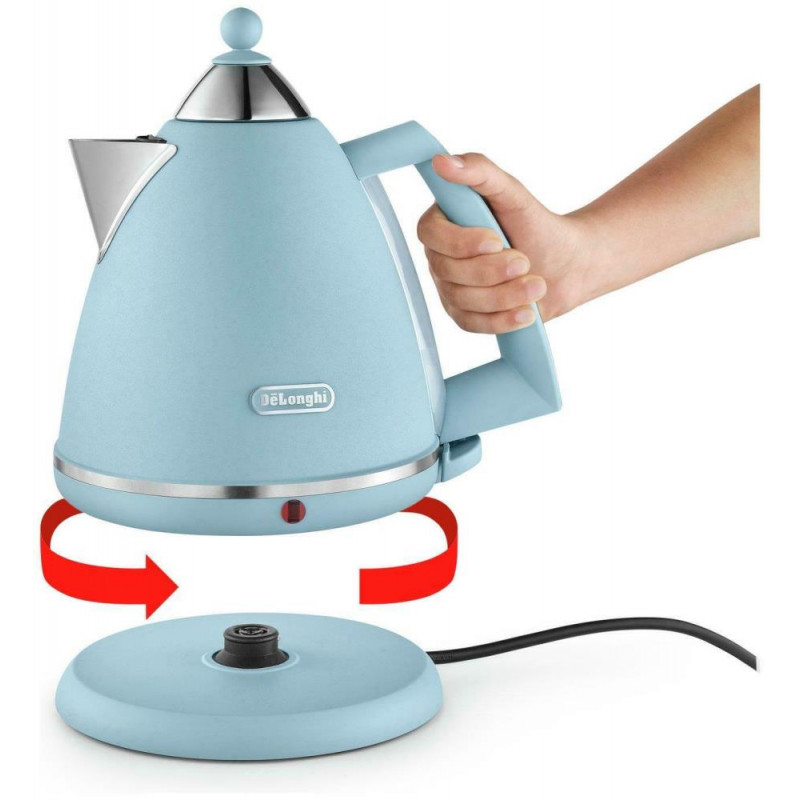 DeLonghi KBX3016.AZ Argento Flora 3kw Cordless Jug Kettle Blue GMV