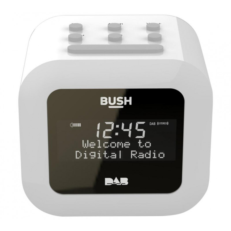 Bush DAB Alarm Clock Radio White Alarm Clocks & Radios Home Audio