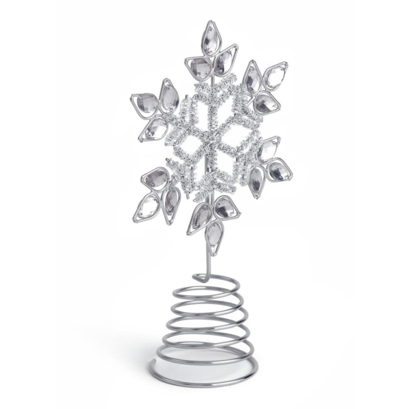 Habitat Metal Snowflake Christmas Tree Topper Silver Christmas Tree