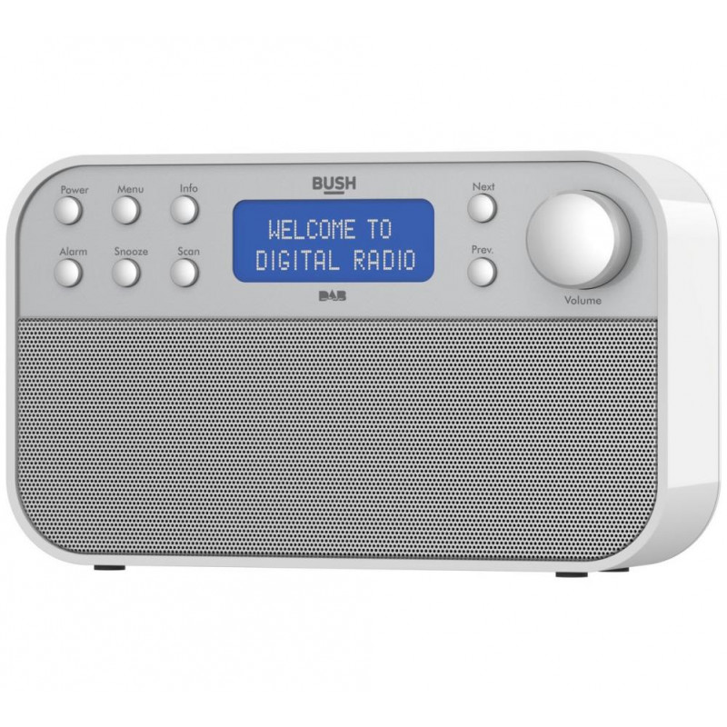 Bush DAB Radio White/Silver DAB Digital Radios Home Audio Audio