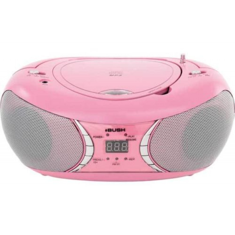 Bush Portable CD & MP3 Player Stereo Boombox Pink CD Players & Cassette Players Home Audio