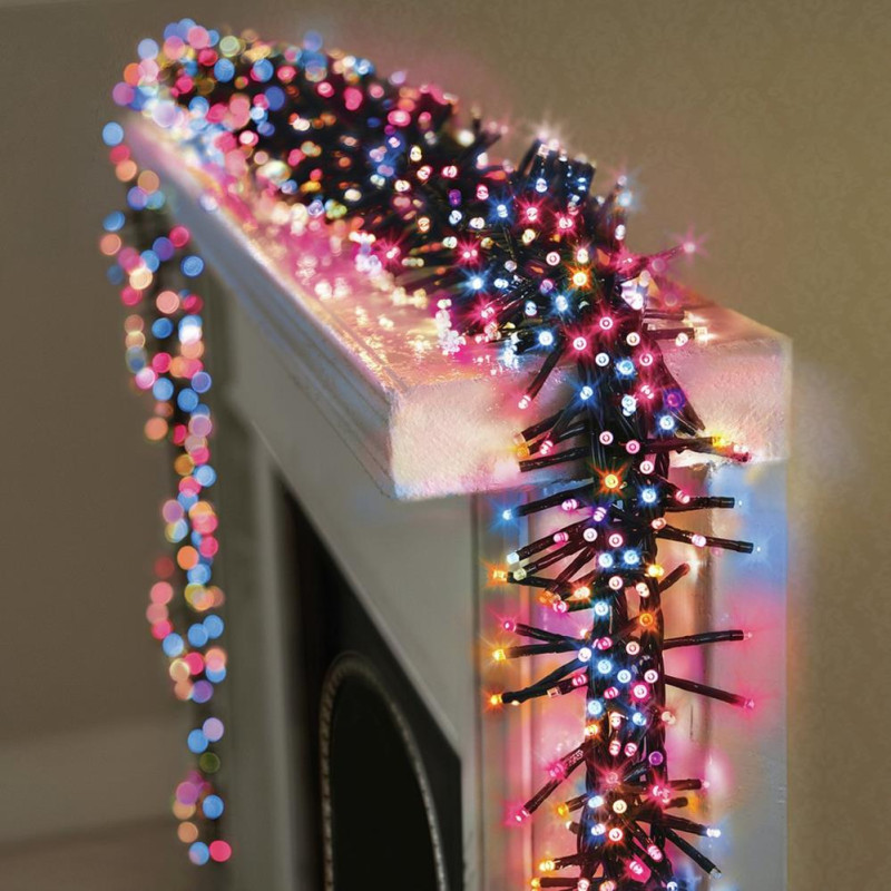 Premier 480 LED Cluster MultiAction Christmas Lights Rainbow