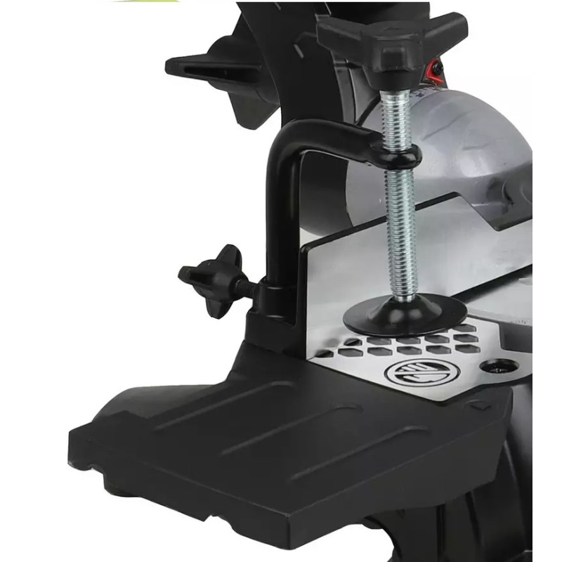Guild 210mm sliding mitre store saw with laser