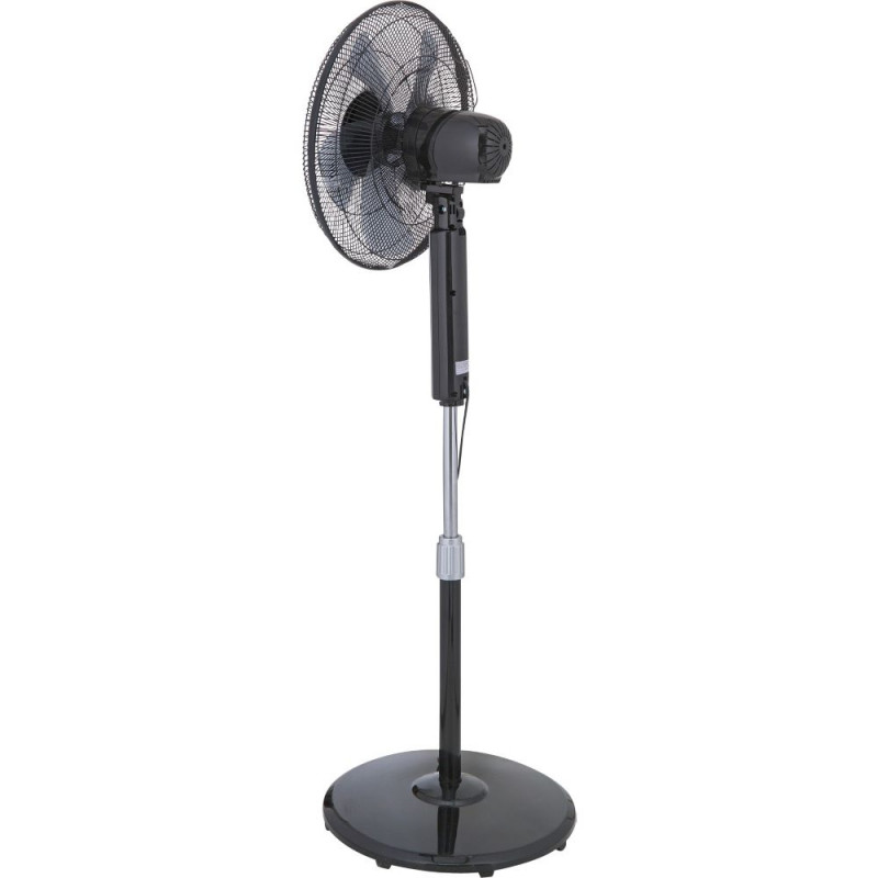 Challenge 16" Inch Black Oscillating Pedestal Fan with Remote Control