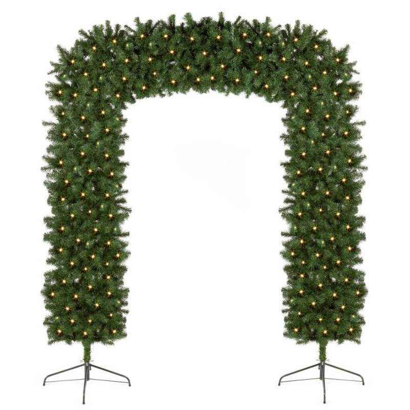 Premier Decorations 8ft PreLit Archway Christmas Tree Green
