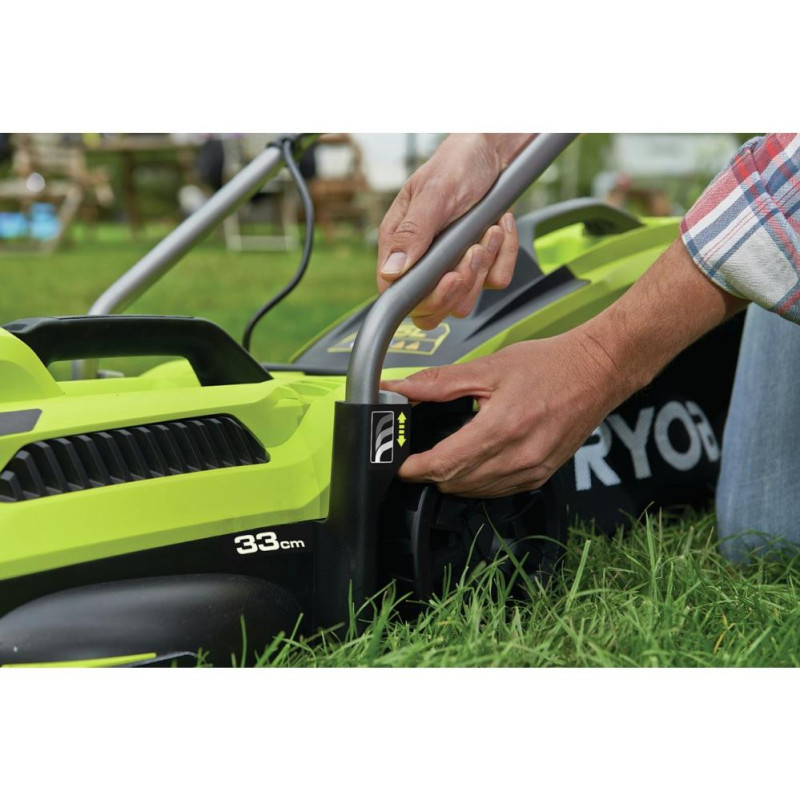 Ryobi RLM3313 33cm Corded Rotary Lawnmower 1300W (No Mulching Plug