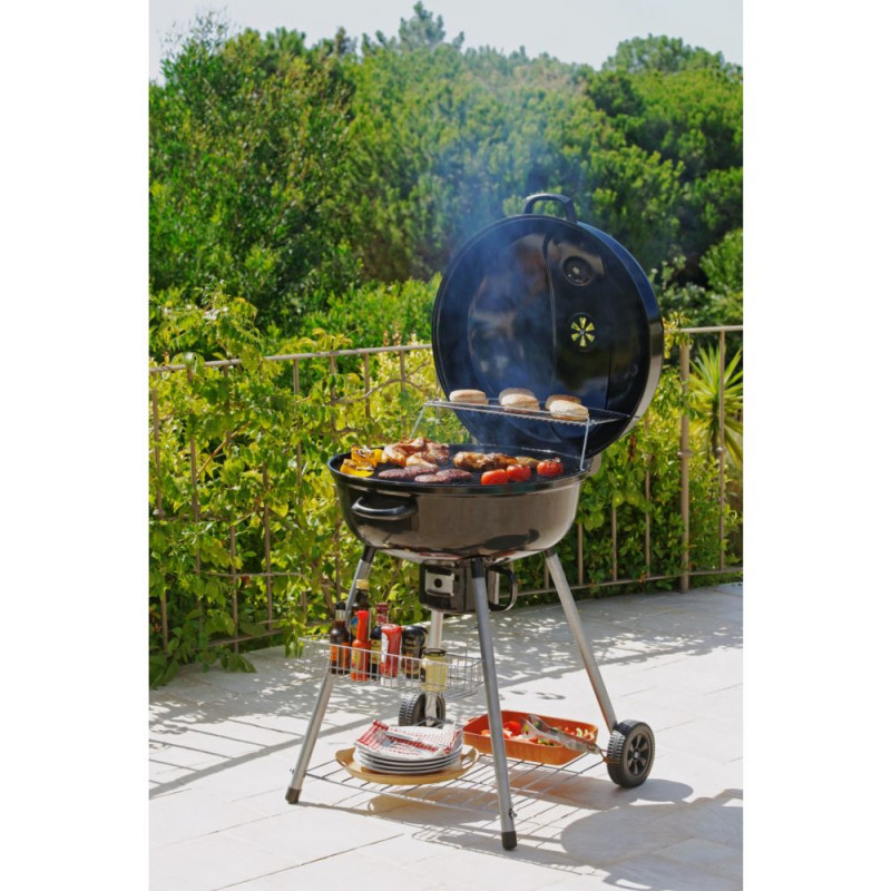 Grill King 66cm Charcoal Kettle BBQ with Hinged Lid Barbecues